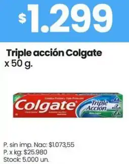 Changomas Colgate triple acción oferta