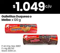 Changomas Terrabusi galletitas duquesa o melba oferta