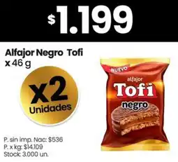 Changomas Tofi alfajor negro oferta