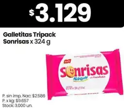 Changomas Sonrisas galletitas tripack oferta