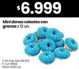 Changomas Mini donas celestes con granas oferta