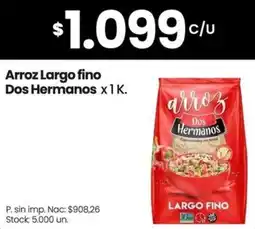 Changomas Arroz dos hermanos largo fino oferta