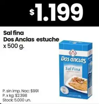 Dos anclas estuche sal fina