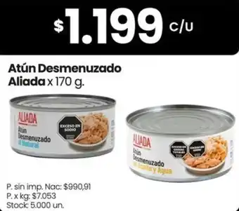 Aliada atún desmenuzado