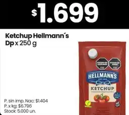 Changomas Hellmann's ketchup dp oferta