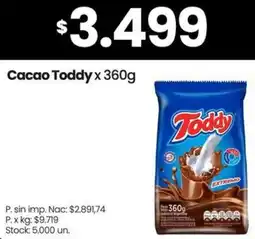 Changomas Toddy cacao oferta