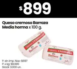 Changomas Queso cremoso barraza media horma oferta