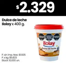 Changomas Ilolay dulce de leche oferta