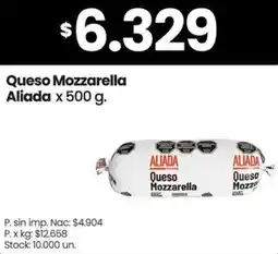 Changomas Aliada queso mozzarella oferta
