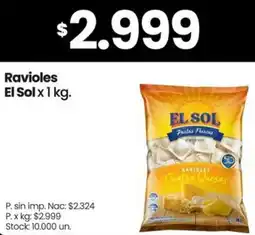 Changomas El sol ravioles oferta
