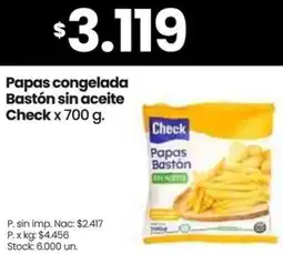 Changomas Check papas congelada bastón sin aceite oferta