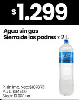 Changomas Sierra de los padres agua sin gas oferta