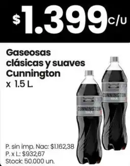 Changomas Cunnington gaseosas clásicas y suaves oferta