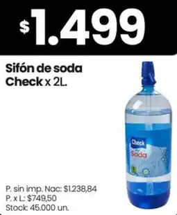 Changomas Check sifón de soda oferta