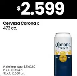 Changomas Corona cerveza oferta