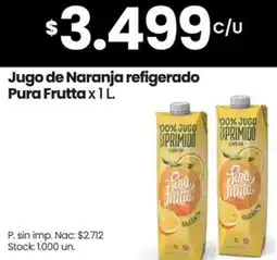 Changomas Pura frutta jugo de naranja refigerado oferta