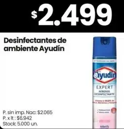Changomas Ayudín desinfectantes de ambiente oferta