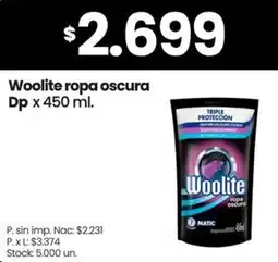 Changomas Woolite ropa oscura Dp oferta