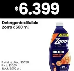 Changomas Zorro detergente diluible oferta