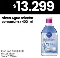 Changomas Nivea agua micelar con serum oferta