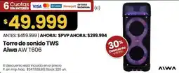 Changomas Aiwa torre de sonido TWS AW T606 oferta