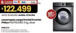 Changomas Philco lavarropas carga frontal inverter oferta