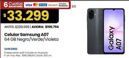 Changomas Samsung celular galaxy A07 oferta