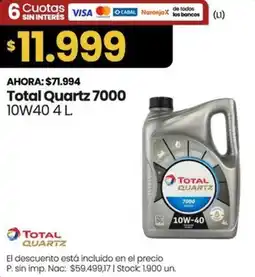 Changomas Total quartz 7000 10W40 oferta