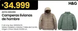 Changomas Camperas livianas de hombre oferta