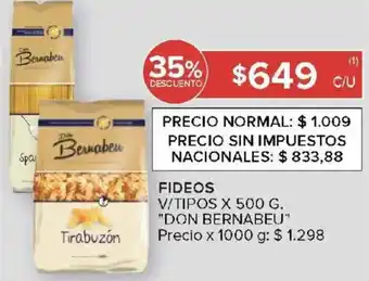 Don bernabeu fideos v/tipos