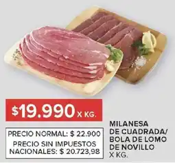Carrefour Milanesa de cuadrada/ bola de lomo de novillo oferta