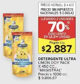 Carrefour Magistral detergente ultra limón doy pack oferta