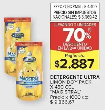 Magistral detergente ultra limón doy pack