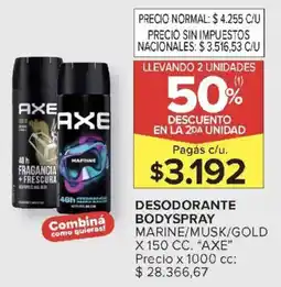 Carrefour Axe desodorante bodyspray marine/musk/gold oferta