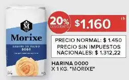 Carrefour Morixe harina 0000 oferta