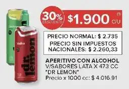 Carrefour Dr lemon aperitivo con alcohol v/sabores lata oferta