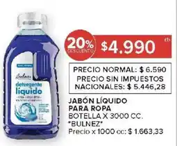 Carrefour Bulnez jabón líquido para ropa botella oferta