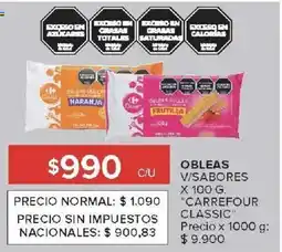 Carrefour Carrefour classic obleas v/sabores oferta