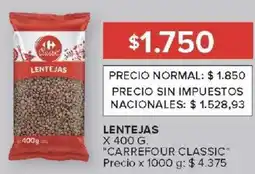 Carrefour Carrefour classic lentejas oferta