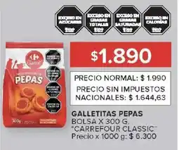 Carrefour Carrefour classic galletitas pepas bolsa oferta