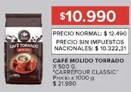 Carrefour Carrefour classic café molido torrado oferta