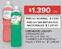 Carrefour Carrefour essential limpiador líquido v/fragancias botella oferta
