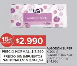Carrefour Carrefour soft algodón super oferta