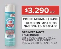 Carrefour Carrefour expert desinfectante en aerosol original/bebé oferta