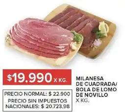 Carrefour Milanesa de cuadrada/ bola de lomo de novillo oferta
