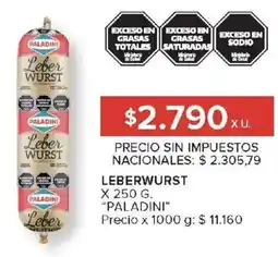 Carrefour Paladini leberwurst oferta