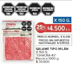 Carrefour Chacra 43 salame tipo milán oferta