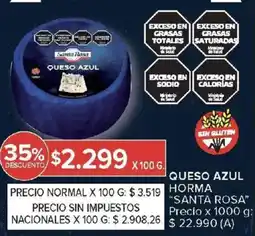 Carrefour Santa rosa queso azul horma oferta