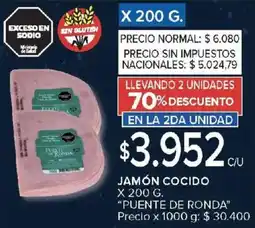 Carrefour Puente de ronda jamón cocido oferta