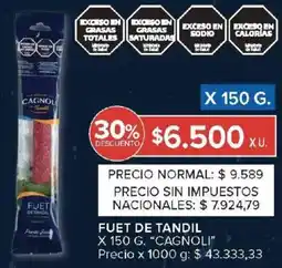 Carrefour Cagnoli fuet de tandil oferta